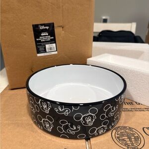 Disney Mickey Mouse Black and White Ceramic Bowl